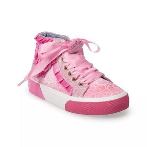 Wicked Glinda Girls High Top Sneakers Pink Size 2 NWT